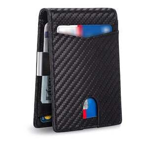 Thin Small Wallet Front Pocket ID Credit Card Holder with Money Clip RFID